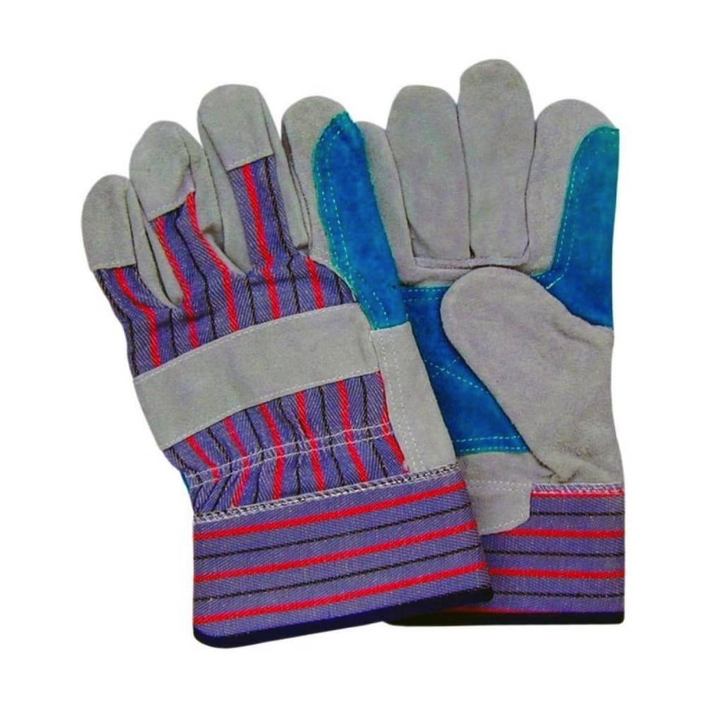 Guantes cuero y tela